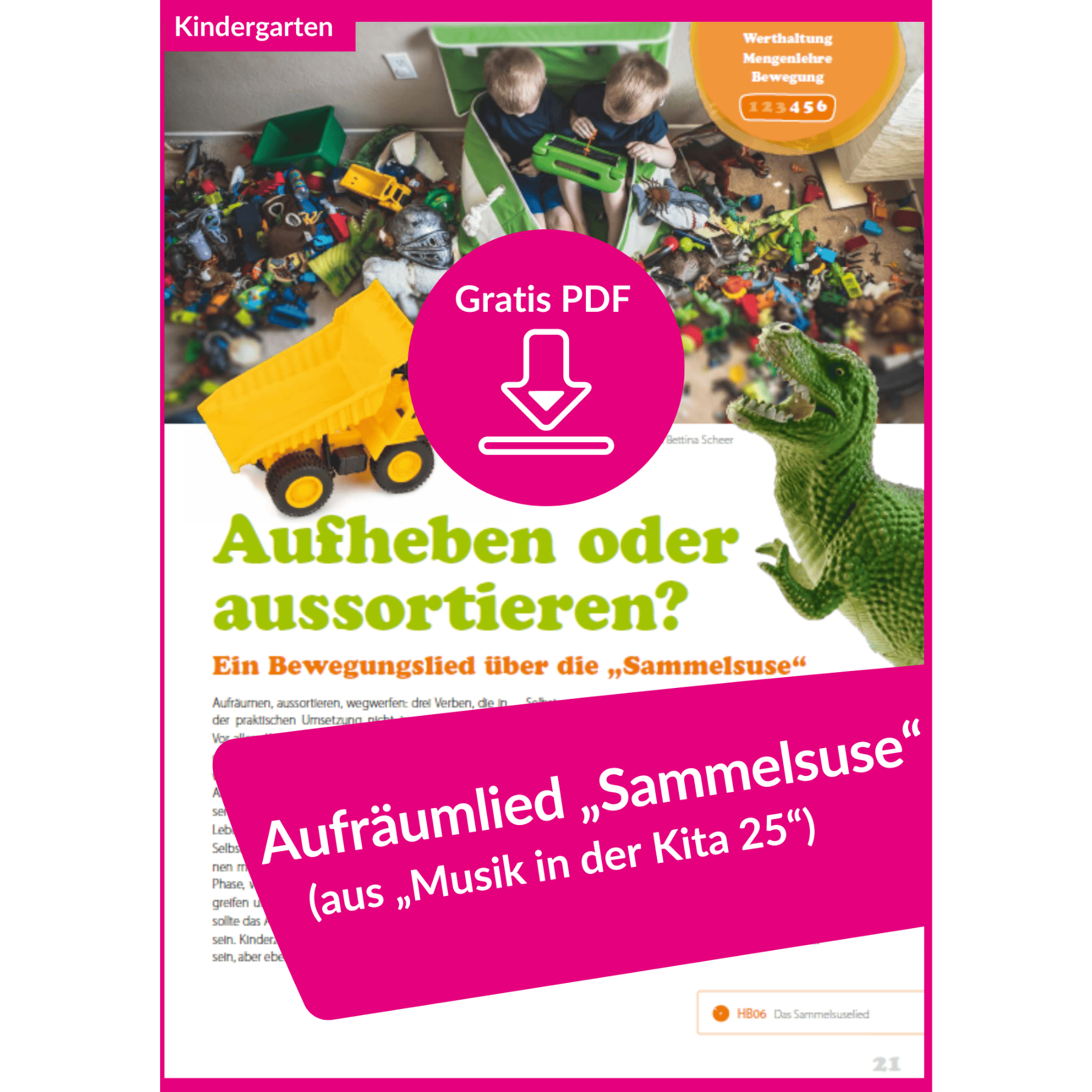 Gratis: Lied zum Aufräumen - Kindergarten - Lugert Verlag