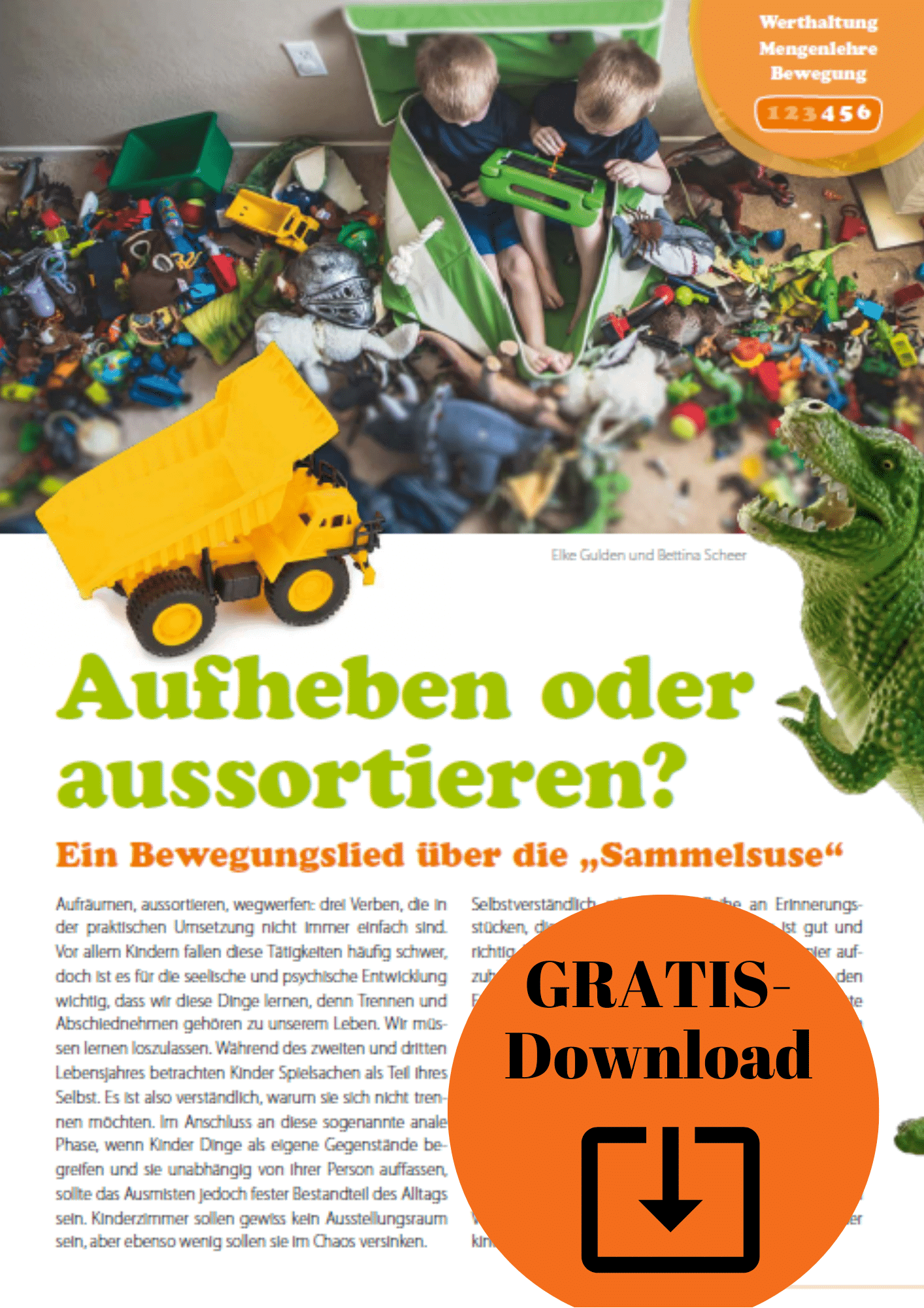 GRATIS-Download: Aufräumlied „Sammelsuse“ - Kindergarten - Lugert Verlag