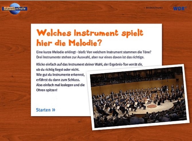 Planet Schule Instrumentenquiz