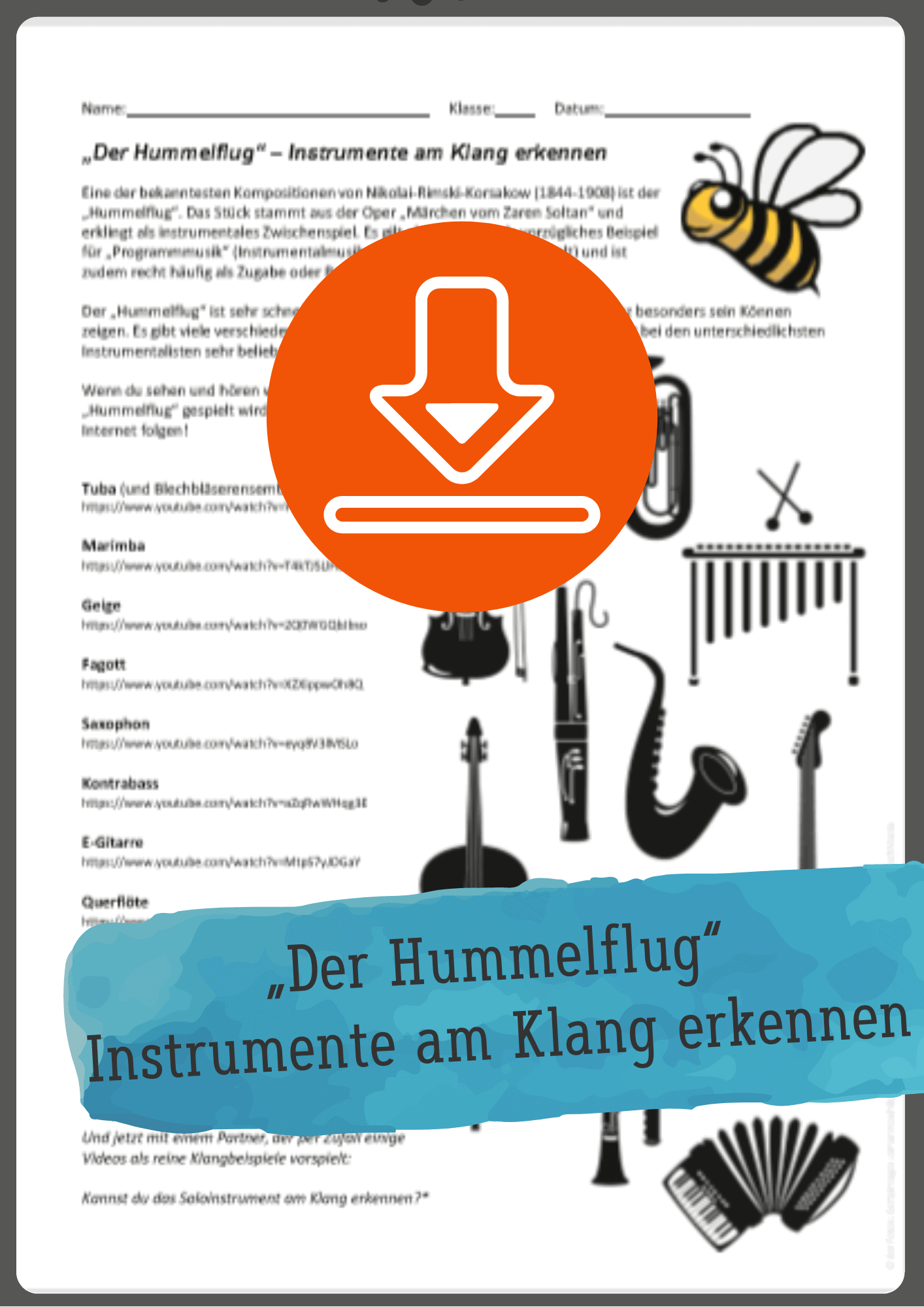 Gratis Download Hummelflug Instrumente Sekundarstufe Lugert Verlag