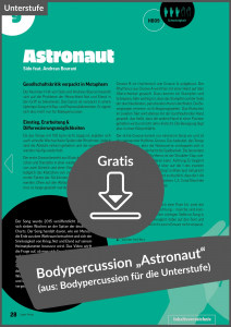 Bodypercussion Astronaut von Sido für den Musikunterricht in der Unterstufe