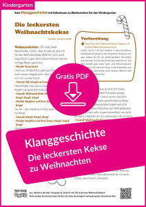Vorschaubild Gratis-Download „Klanggeschichte - Die leckersten Kekse zu Weihnachten“ Kindergarten Lugert Verlag