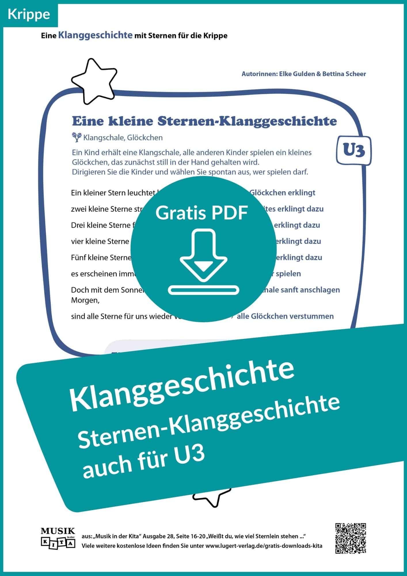 Vorschaubild Gratis-Download „Klanggeschichte_Eine kleine Sternen-Klanggeschichte“ Krippe U3 Lugert Verlag