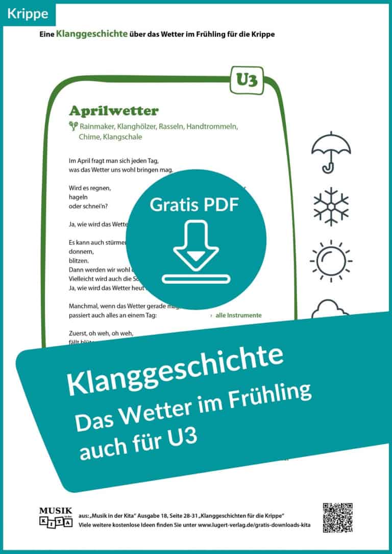 Klanggeschichten im Frühling für Kindergarten & Krippe (kostenlose PDFs)