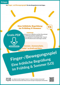 Vorschaubild Gratis-Download „Fingerspiel / Bewegungsspiel – Eine fröhliche Begrüßung im Morgenkreis für den Frühling und den Sommer“ Krippe U3 Lugert Verlag