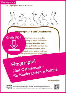 Vorschaubild Gratis-Download „Fingerspiel 5 Osterhasen“ Lugert Verlag