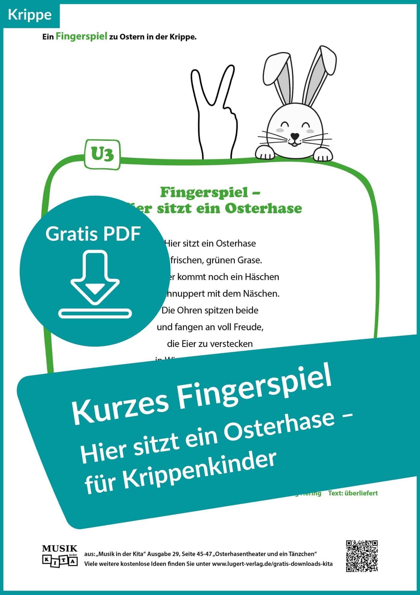 Fingerspiele für Kindergarten und Krippe (kostenlose PDFs) - Lugert Verlag