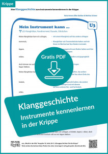 Vorschaubild Gratis-Download „Klanggeschichte – Instrumente kennenlernen in der Krippe“ Krippe U3 Lugert Verlag