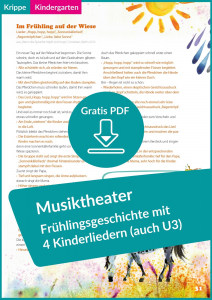 Vorschaubild Gratis-Download „Musiktheater – Frühlingsgeschichte mit 4 Kinderliedern“ Krippe U3 Lugert Verlag