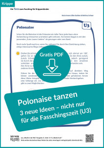 Vorschaubild Gratis-Download „Polonaise tanzen, 3 neue Ideen – nicht nur für die Faschingszeit“ Krippe U3 Lugert Verlag
