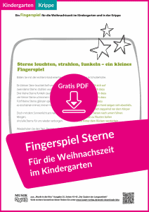 Fingerspiel Sterne Kindergarten Weihnachten