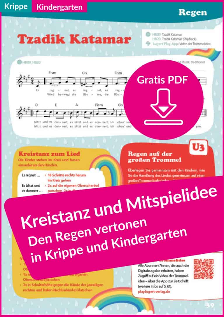 Frühlingslieder für den Kindergarten (kostenlose PDFs) - Kindergarten Illustration 