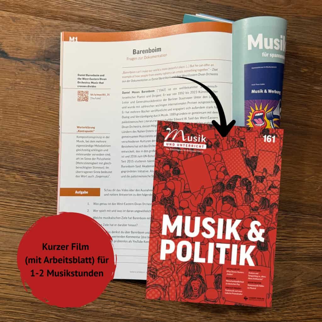 Film im Musikunterricht Barenboim-Doku mit Arbeitsblatt Klasse 6-8 Musik und Unterricht 161 Lugert Verlag
