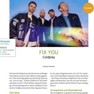 schulchor lied fix you