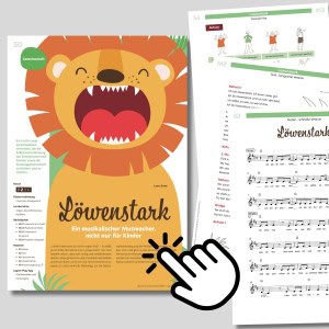 Löwenstark Unterrichtsmaterial Lied Material lugert Verlag Musik im Grundschulunterricht